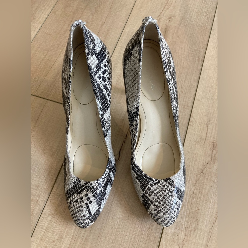 Calvin Klein Faux Snakeskin Heels